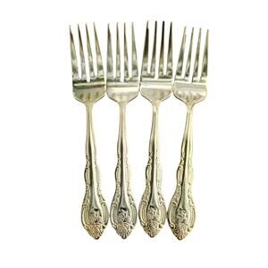 International Silver San Marcos Gold Electroplate 6 5/8 Salad Forks Set Of 4